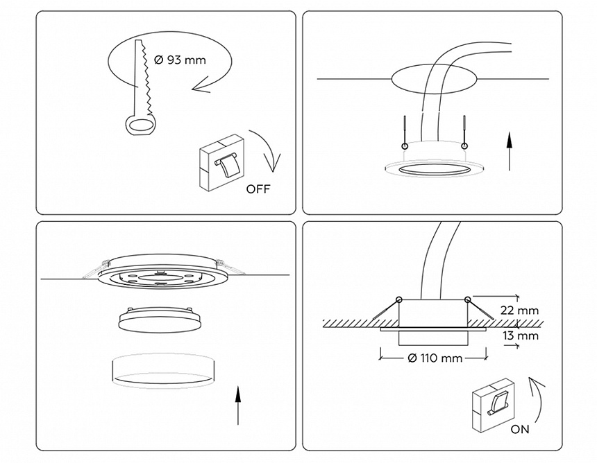 TN5225 WH белый GX53 D110*35